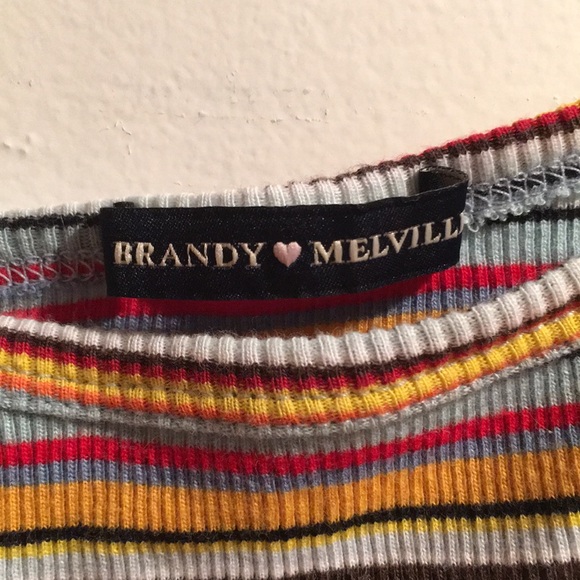 Brandy Melville striped cropped tank top - Picture 3 of 4